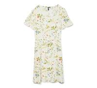 VERO MODA Short Dress Vmeasy Joy SS WVN GA Robe Courte, Blanche-Neige, XL Femmes