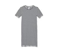 Vero Moda Short Dress Vmvio SS Stripe Jrsgirl Noos Robe Courte à Rayures, Blazer Bleu Marine, 122 Fille