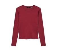 VERO MODA Short Top Vmchloe Ls GA JRS Noos Haut Court, Rouge Karanda, S Femmes