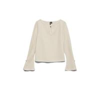 Vero Moda Short Vmblis Ls Boat Neck Top JRS GA Haut Court, Bouleau, XS Femmes