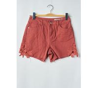 vero moda shorts / bermudas femme de couleur rouge 34