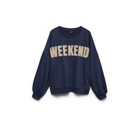 VERO MODA Sweat-shirt 'VMCiao Bella' bleu marine / greige, Taille M