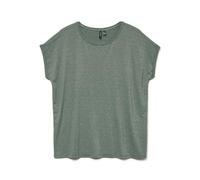VERO MODA T-Shirt Brillant à col Rond et Manches Courtes pour Femme - Style Quotidien Basique, Laurel Wreath, S