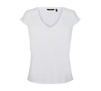 VERO MODA Femme Vmfilli V-Neck Tee GA Noos T-Shirt, Blanc Éclatant., L EU