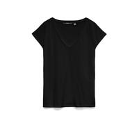 VERO MODA VMFILLI SS 10247666 T-Shirt à col en V GA Noos pour Femme, Noir, XS