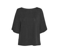 VERO MODA Vmkanva JRS Haut à Paillettes 2/4 Chemisier à Manches Courtes, Noir/détails : Lurex argenté, M Femmes