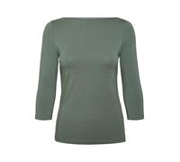 Vero Moda VMPANDA T-Shirt Stretch à Manches 3/4 pour Femme - Col Bateau - Coupe Droite - Manches Longues, Laurel Wreath, M