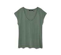 VERO MODA VMFILLI SS V-Neck Tee GA Noos T-Shirt, Laurel Wreath, M Femme