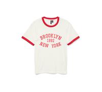 VERO MODA T-shirt 'VMALIA' rouge / blanc, Taille XS