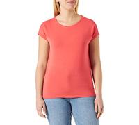 Vero Moda T-Shirt Vmava uni SS Top Gajrs Noos pour Femme, Sun Kissed Coral., L