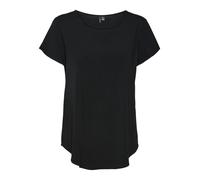 VERO MODA Blouse Femme à Manches Courtes col Rond Coupe Classique, Couleurs:Noir, Taille:XXL