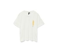 VERO MODA T-shirt 'VMBerta Mette' brocart / jaune / jaune clair / blanc, Taille XS