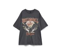 VERO MODA T-shirt 'VMLILIE HAILEY' rouille / jaune clair / gris foncé, Taille S