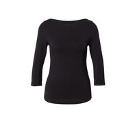 VERO MODA Top à Manches 3/4 col Bateau Extensible pour Femmes de en Coupe régulière, Couleurs:Noir, Taille:XS