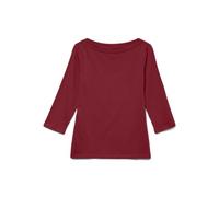 VERO MODA Top à Manches 3/4 col Bateau Extensible pour Femmes de en Coupe régulière