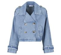 Trench femmes Vero Moda VMLELOU SHORT LS TRENCHCOAT Bleu EU XS