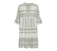 VERO MODA Tunique pour Femme, Blanc Neige/AOP : Ibiza Hedge Green, XS