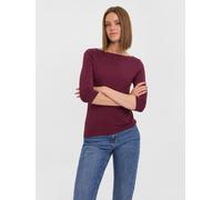 veromoda VERO MODA 3/4 Sleeve Boat Neck T-Shirt rouge FR 40 (EU 38)