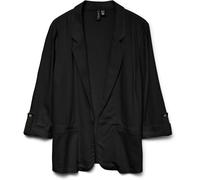 VERO MODA VERO MODA Black Linen Blend 3/4 Sleeve Jacket