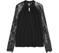 VERO MODA VERO MODA Black Long Sleeve Lace Trim Top