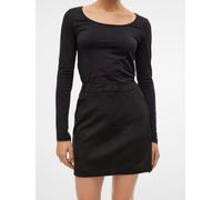 VERO MODA Vero Moda Black Short Faux Suede Skirt Black EU 36 (UK 8)