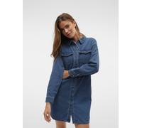VERO MODA VERO MODA Blue Long Sleeve Denim Dress Blue EU 38 (UK 10)