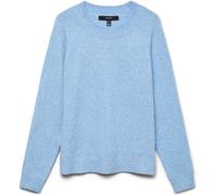 VERO MODA Vero Moda Blue Round Neck Soft Touch Cosy Knitted Jumper