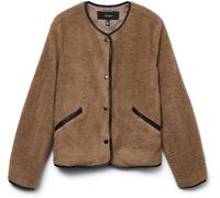 VERO MODA VERO MODA Brown Borg Faux Fur Button Down Jacket