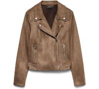 VERO MODA VERO MODA Brown Faux Suede Biker Jacket