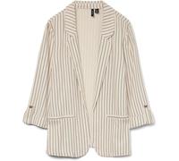 VERO MODA VERO MODA Cream Linen Blend 3/4 Sleeve Jacket