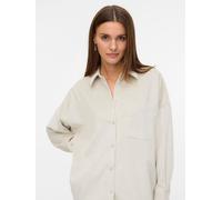 VERO MODA VERO MODA Cream Long Sleeve Corduroy Shirt Cream EU 38 (UK 10)