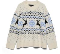 VERO MODA VERO MODA Cream Matching Family Christmas Fairisle Knitted Jumper
