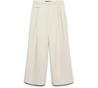 VERO MODA VERO MODA Cream Mid Waist Wide Leg Trousers