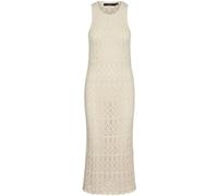 VERO MODA VERO MODA Cream Sleeveless Calf Length Knitted Crochet Dress Cream EU 38 (UK 10)