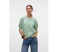 VERO MODA Vero Moda Green Round Neck Puff Sleeve Knitted Jumper