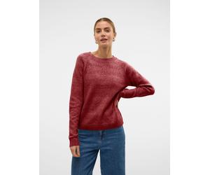 VERO MODA Vero Moda Maroon Red Round Neck Soft Touch Cosy Knitted Jumper