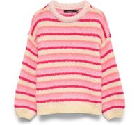 VERO MODA VERO MODA Pink Stripe Long Sleeve Round Neck Jumper