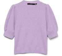VERO MODA Vero Moda Purple Round Neck Puff Sleeve Knitted Jumper