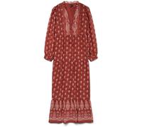 VERO MODA VERO MODA Red Frill Neck Detail All-Over Printed Woven Maxi Dress Red EU 38 (UK 10)
