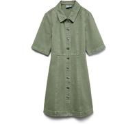 VERO MODA VERO MODA Robe en Denim à col en V à manches courtes Vert EU 42 (UK 14)