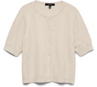 VERO MODA VERO MODA Round Neck Short Sleeve Cardigan crème FR 40 (EU 38)