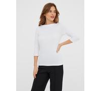 VERO MODA VERO MODA White 3/4 Sleeve Boat Neck T-Shirt