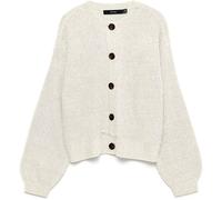 VERO MODA VERO MODA White Button Down Round Neck Cardigan