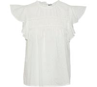 VERO MODA VERO MODA White Dobby Lace Detail Short Sleeve Blouse