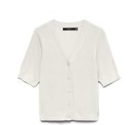 VERO MODA VERO MODA White Half Sleeve V-Neck Cardigan