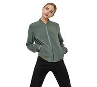 VERO MODA Veste de Tailleur pour Femme Fly Away Col Fermeture éclair Veste légère Polyvalente, Couleurs:Vert-2, Taille:XS