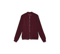 VERO MODA Veste de Tailleur pour Femme Fly Away Col Fermeture éclair Veste légère Polyvalente, Couleurs:vin-Rouge, Taille:S
