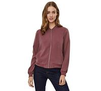 VERO MODA Veste de Tailleur pour Femme Fly Away Col Fermeture éclair Veste légère Polyvalente, Couleurs:Marron-3, Taille:XL