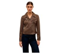 Vero Moda Veste courte Jose en cuir Marron Taille L Femme