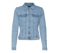 VERO MODA Vmluna Ls Slim DNM Mix GA Noos Jacket Veste, Bleu Jeans Clair, M Femme